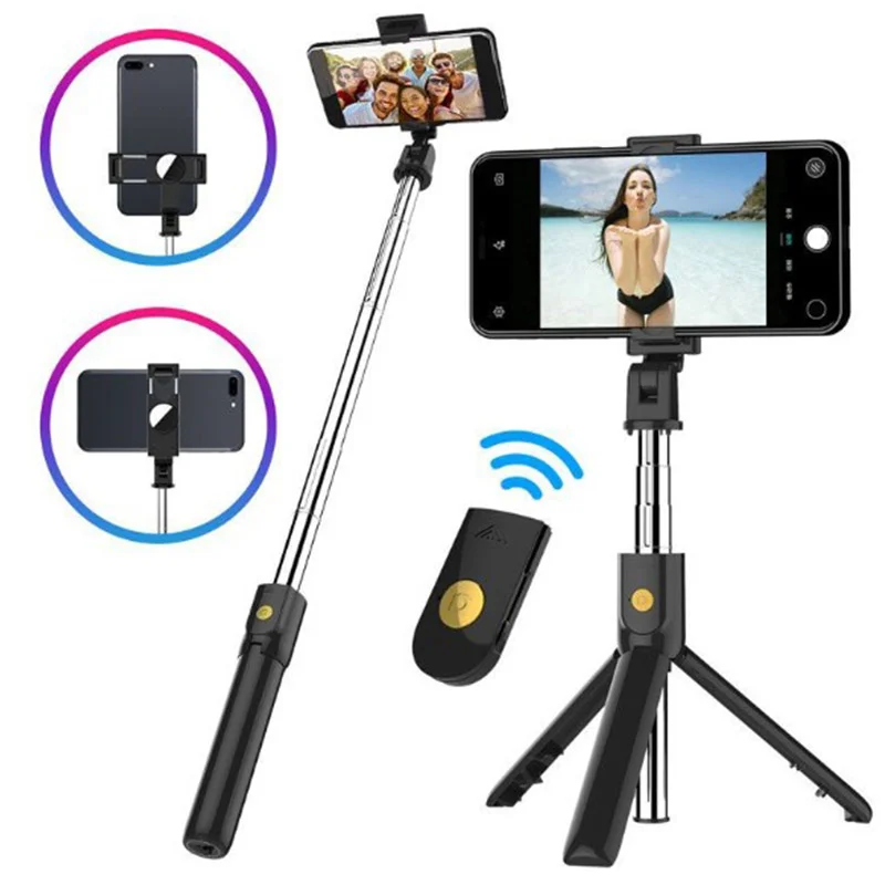 Best-selling Factory Supply compact and easy to carry Multi-angle rotating K10 photography selfie stick tripod