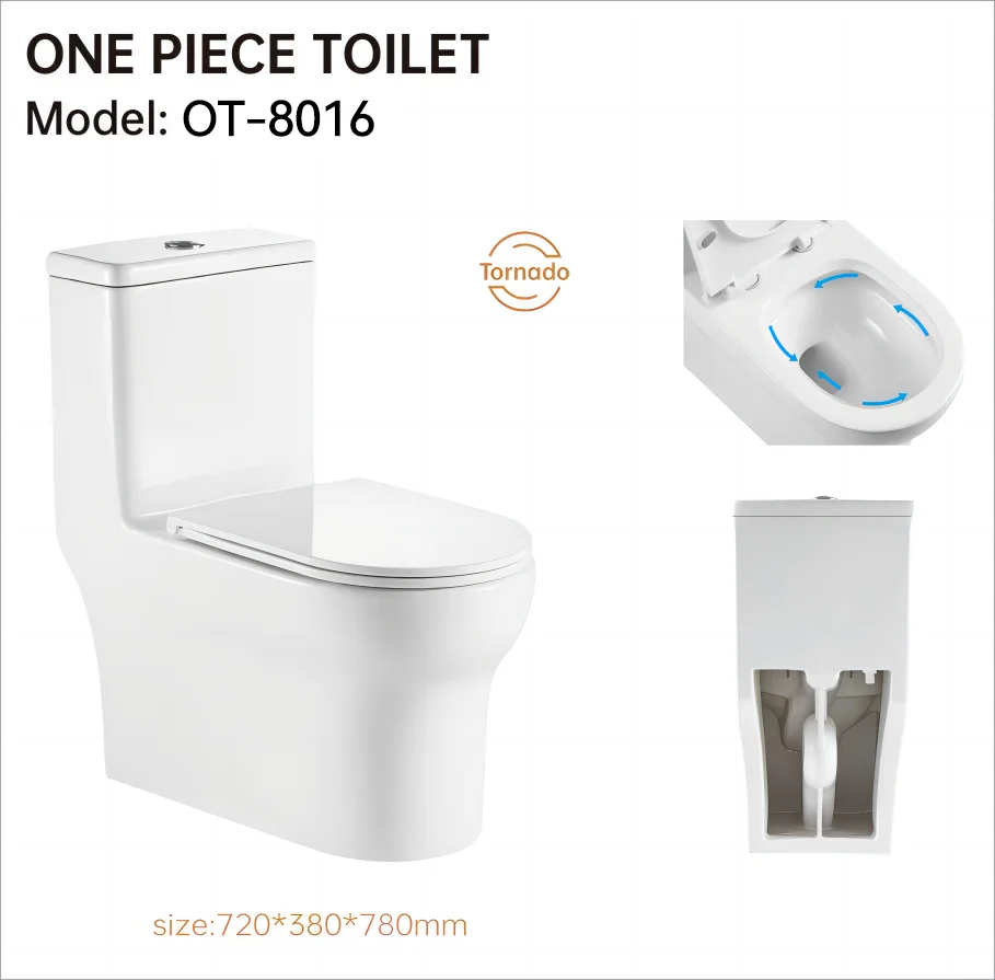 BTO Ceramic Vaso Sanitario Ware One Piece  Water Closet Toilet Inodoro With Tornado Flush Function 300mm Roughing In toilet