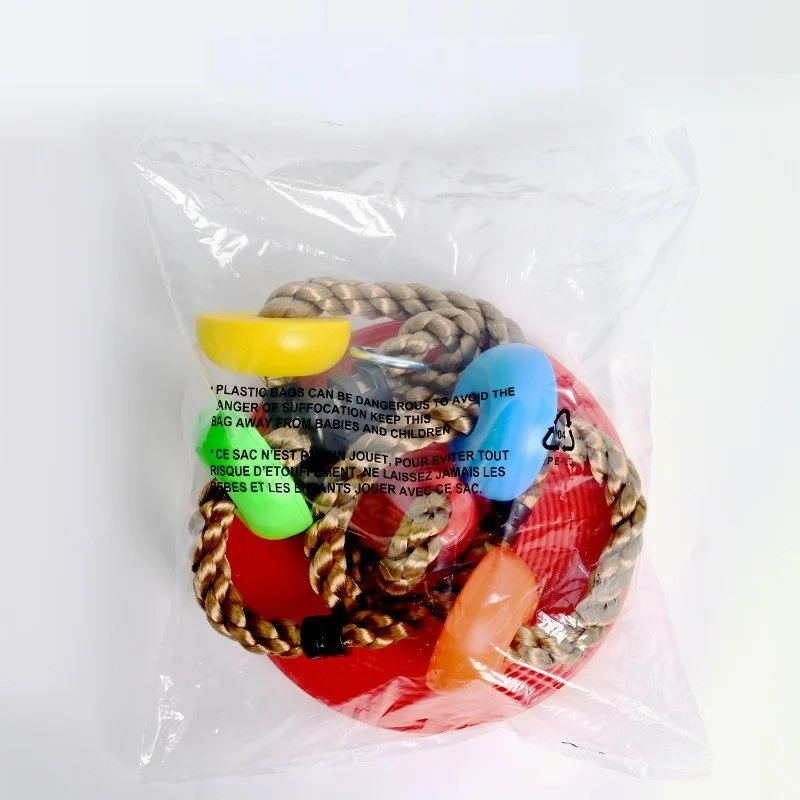 Wholesale Multicolor Outdoor Backyard Playground Toy Swing Set Includes Platforms Tree Climbing Ropes Disc Swings