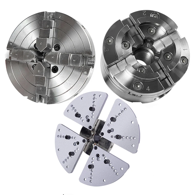 Токарный станок по дереву, патрон токарного станка с 4 зажимами, самоцентрирующийся токарный станок