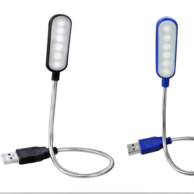 Портативный USB LED мини-лампа для чтения лампа настольная гибкий эндоскоп 6 светодиодов ноутбука Power Bank ноутбук ПК