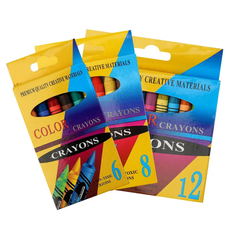 Cheap Set Colored Crayons With Custom Logo