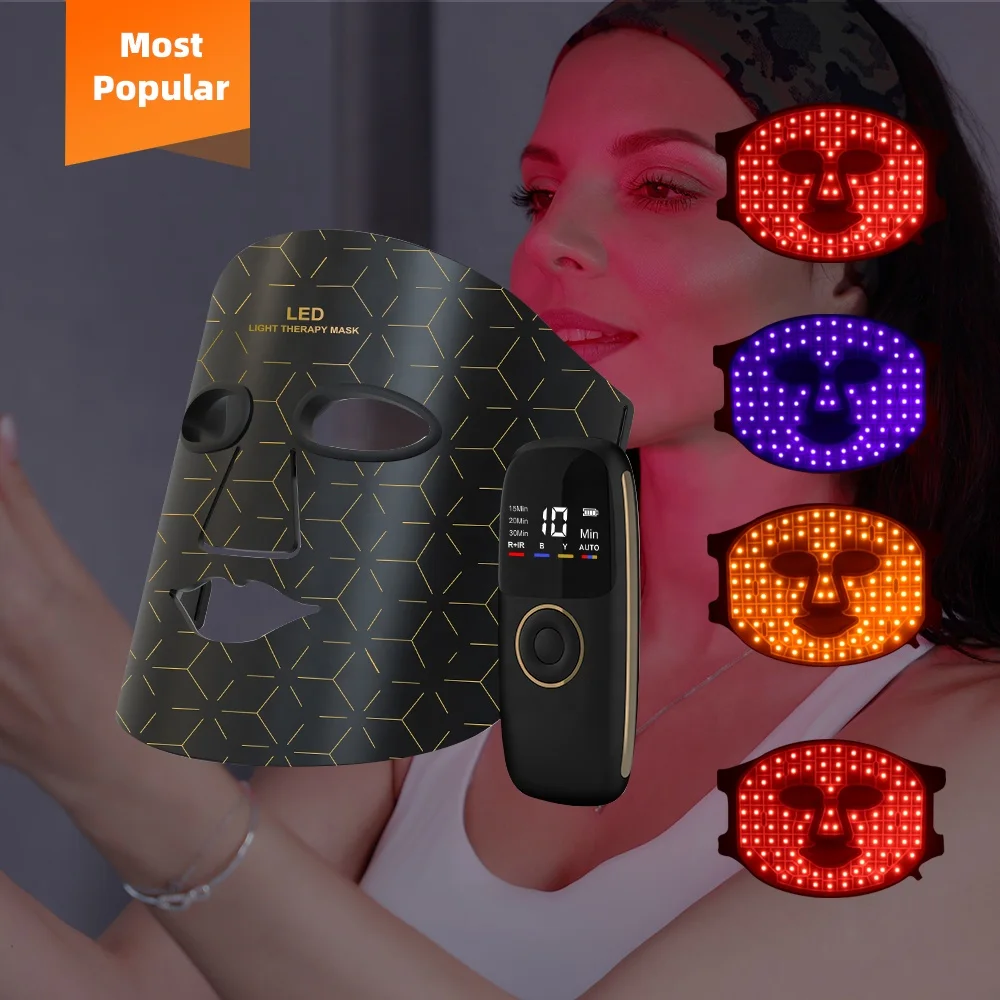 Own Brand Red Light Therapy Silicone Face Masks Led Light And Infra Red Therapy  Facial Masks Factory Supply