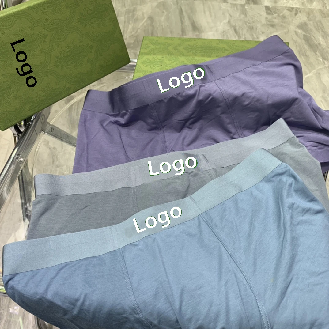 Stylish Men Boxers Comfortable Business Mans Underwears with Bee Printing Branded Designer Custom Underwear Men