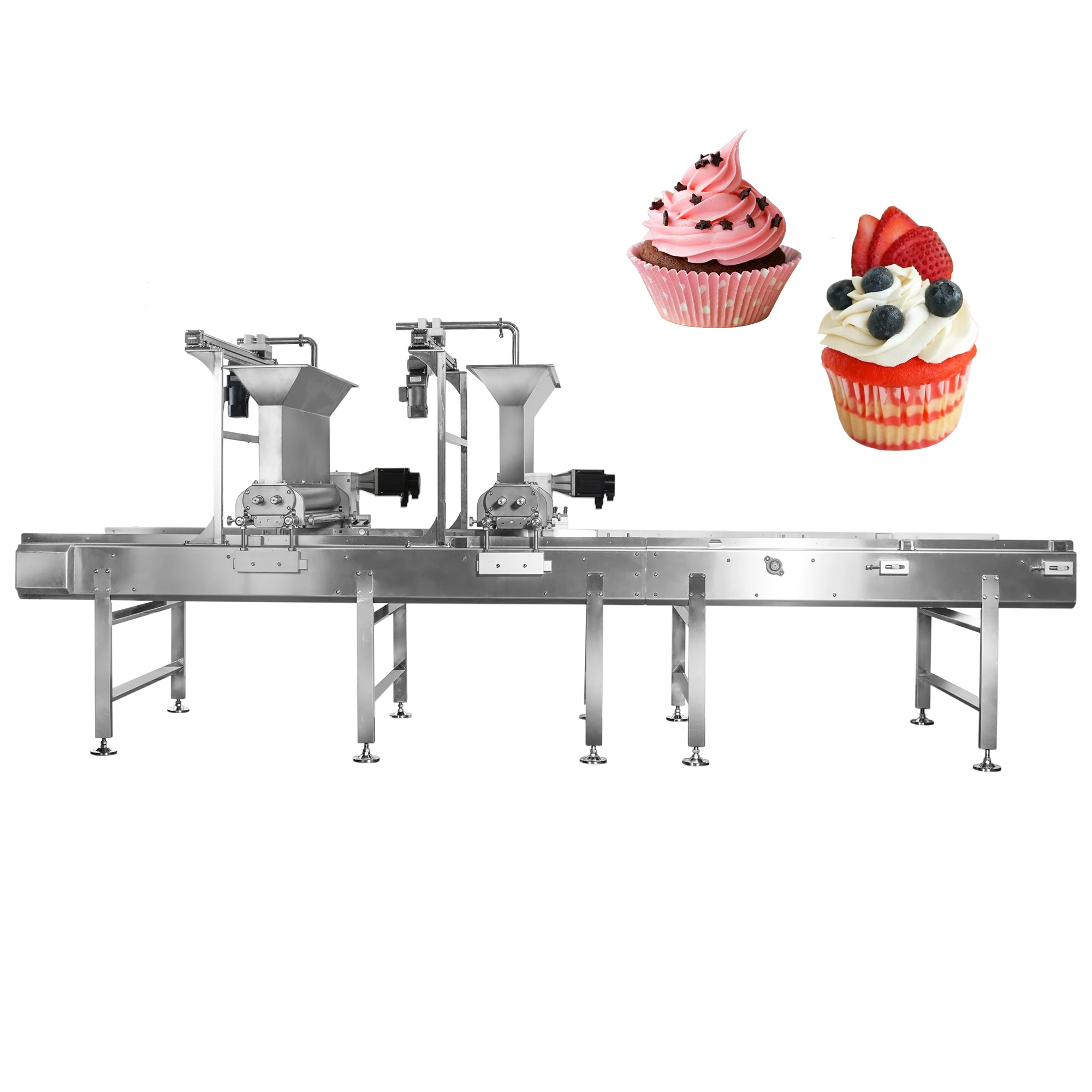 Cupcake Making Machine Sponge Cake Production Line Snack Machine