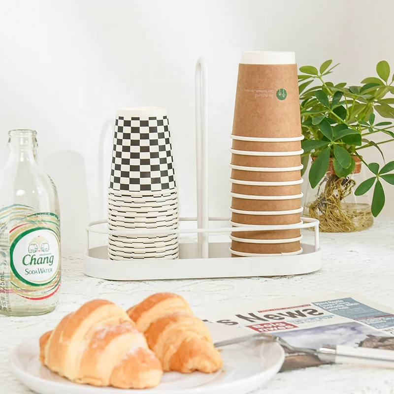 Tabletop Paper Cup holder home drinking machine bar milk tea coffee shop disposable cup take cup device shelf