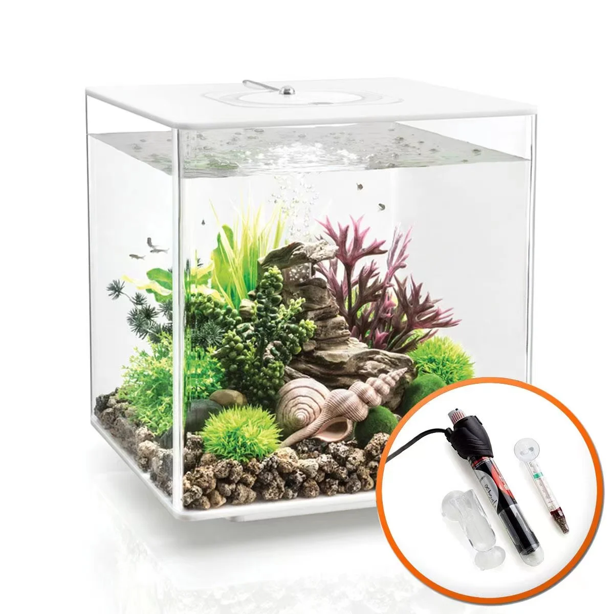 Nano Cube Aquarium MCR LED Lighting All One Acrylic Fish Tank Complete SETUP