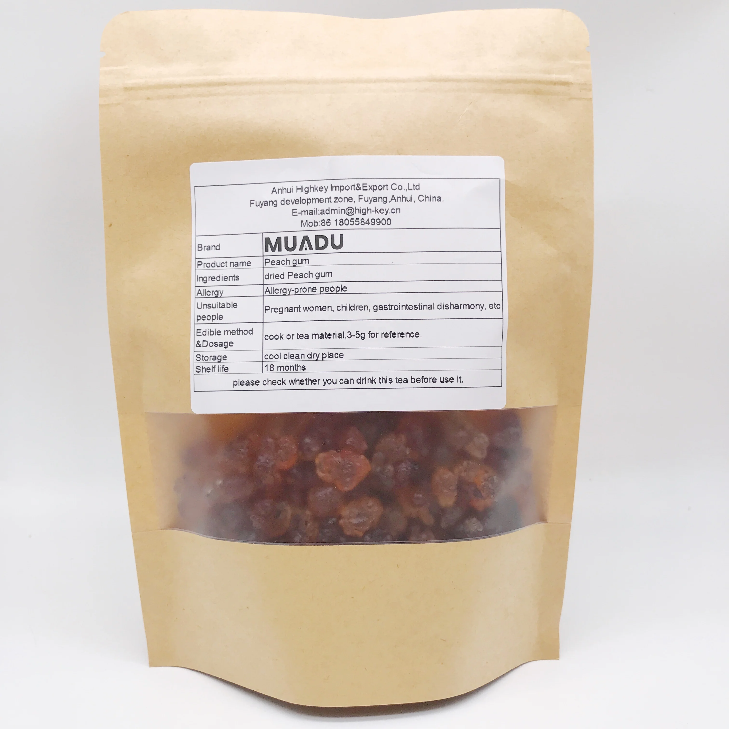 8008 Tao Jiao Высококачественная персиковая жевательная резинка Здоровая пища 100% чистая смола