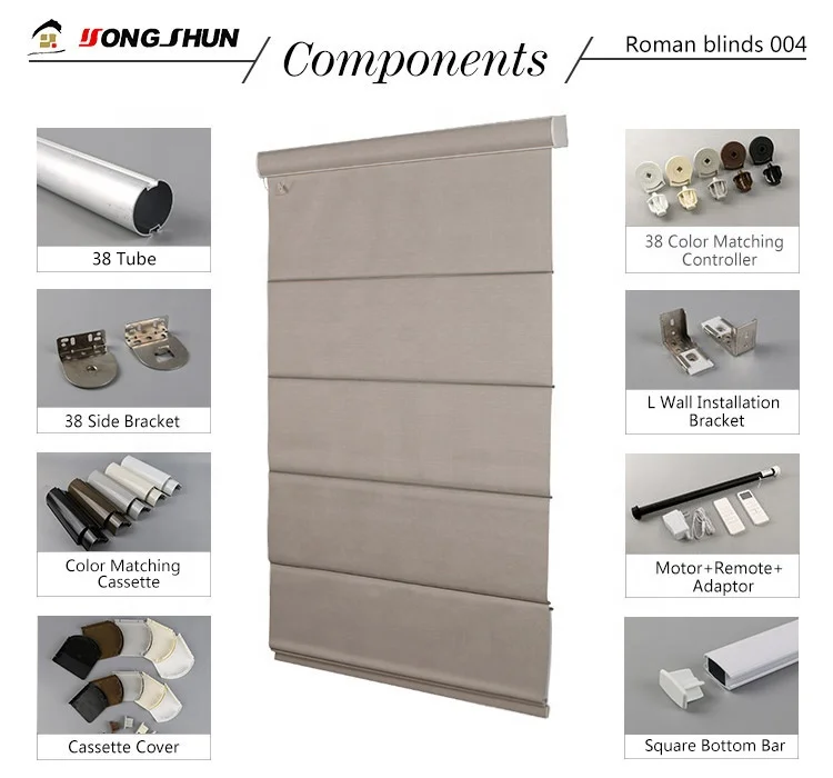 Roman Blinds motorized American standard roman smart blinds