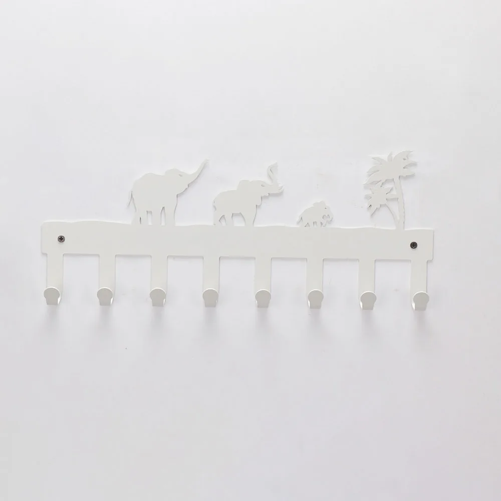Hot Selling Animal Elephant Shape Bathroom Wall Mounted Decorative Key Hanger Carbon Steel Wall Hooks & Coat Racks