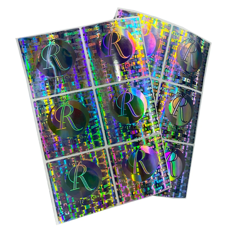 Custom Printing Rainbow Holographic Original Price Tamper Proof Hologram Stickers For Snapback Hat