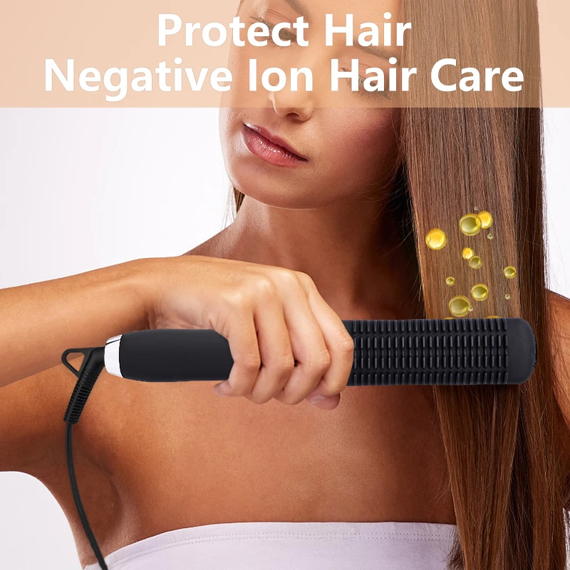 Brush 2022 with Packaging Box 3 in 1 Mini Professional Power Cord for High Quality Hair Straightener