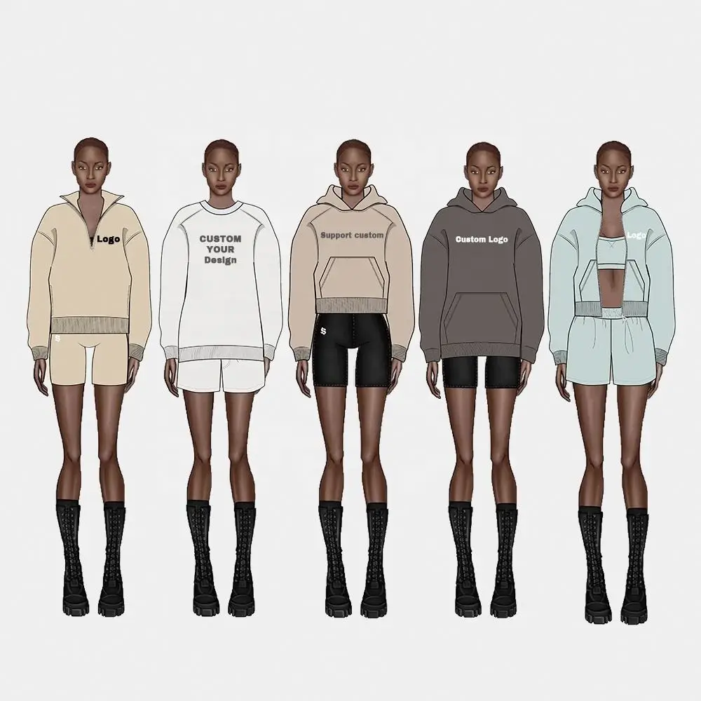 Chinese High Quality Streetwear Sweatshirt Premium Clothing Manufacturers Design Companies Custom Logo Hoodies For Brand