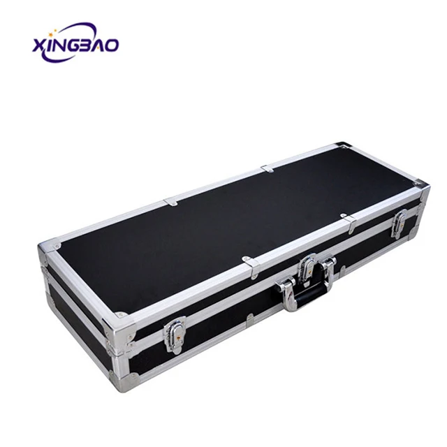 aluminum   pick  leather  manufacturers bag electric  bass  flight guitar hard case