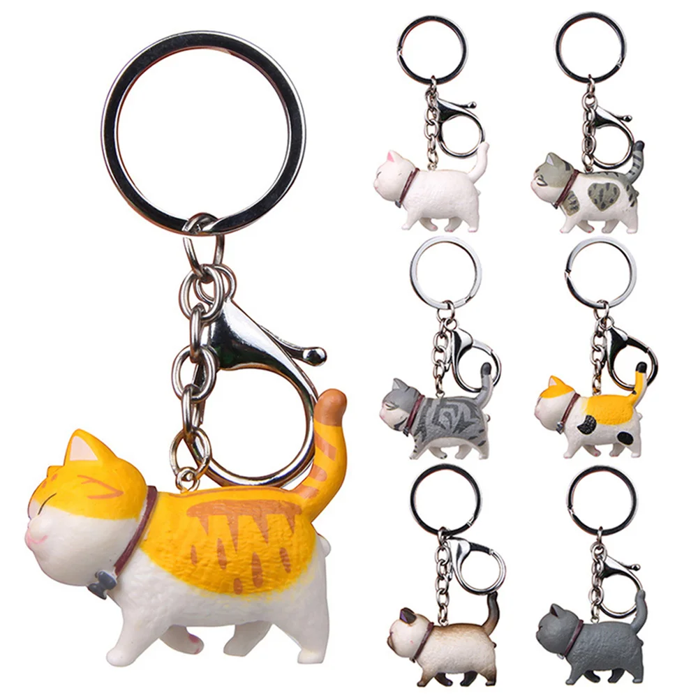 Purse Bag Accessories DIY Gifts Animal Keychain Creative Cat Pendant Car Keyring Cute Cartoon Kittens Keychain