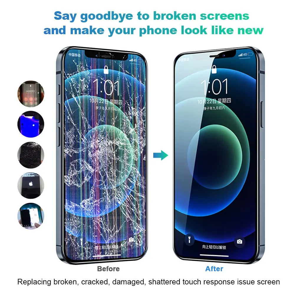 Digitizer Phone Original Screen For Iphone 12/12 Pro 12 Pro Max 12 Mini Screen Replacement 3d Touch Display Incell Lcd Screen