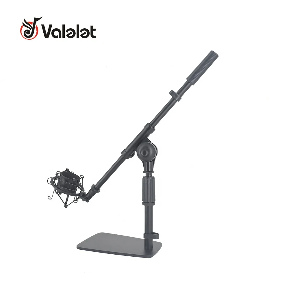 Iron Base Universal Microphone Suspension  Scissor Arm Stand hort Weighted Base Microphone Stand