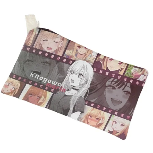 14 Styles Genshin Impact My Dress-Up Darling For Student Cartoon PU Leather Oxford Fabric Waterproof Anime Pencil Bag
