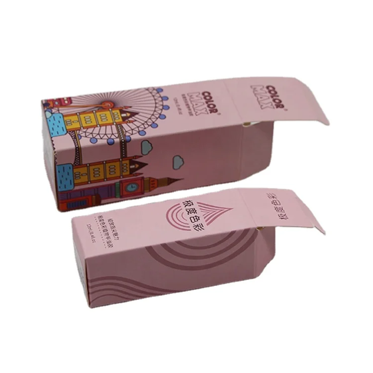 Индивидуальный пустой крафт-бумажный цвет роскошный мини подарок упаковка для ухода за кожей лак ногтей парфюмерная коробка