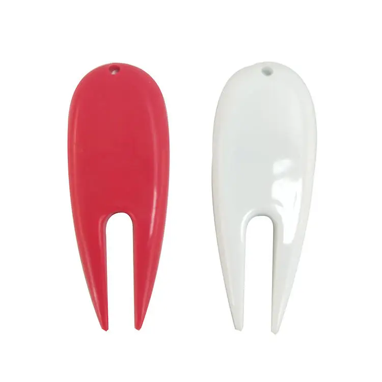 Wholesale Custom Logo  Golf Accessories Plastic Divot Tools Plastic Golf Pitch Fork Golf Divot Repair Tool Ball Marker