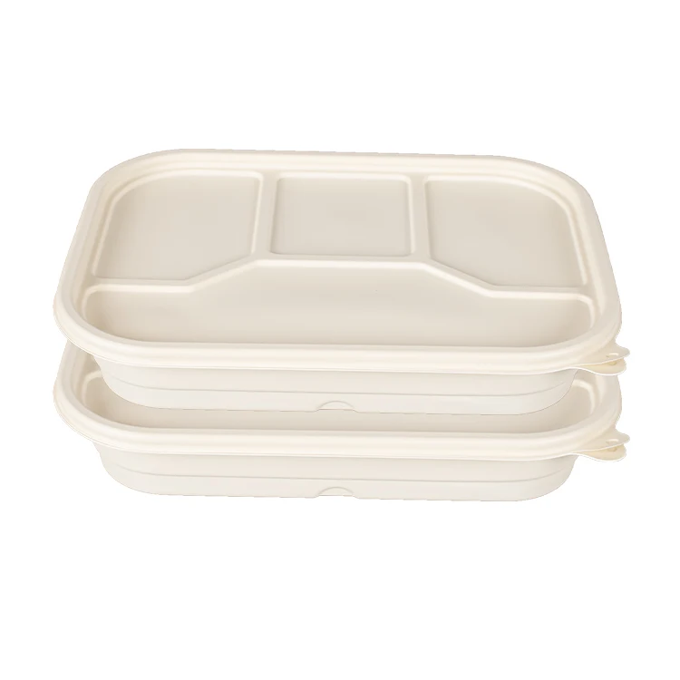 Corn Starch Food Container Degradable Disposable Tableware Customized Green Cornstarch Knife Fork And Spoon Biobased Lunch box