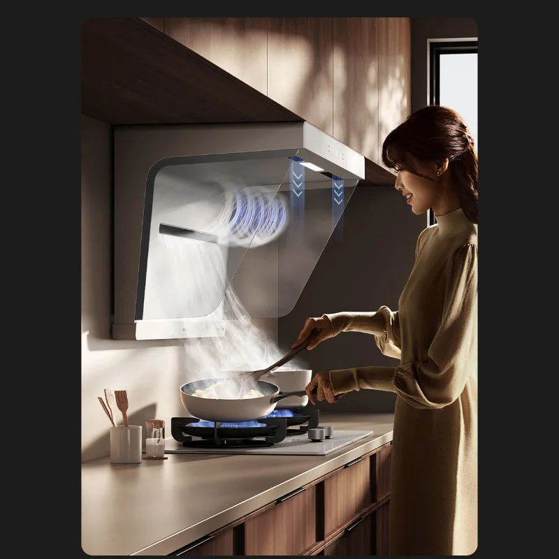 Xiaomi Mijia Intelligent Range Hoods S2 and Mijia Intelligent Timer Gas Stove S2 Smoke Cooker Set Natural Gas CN Version