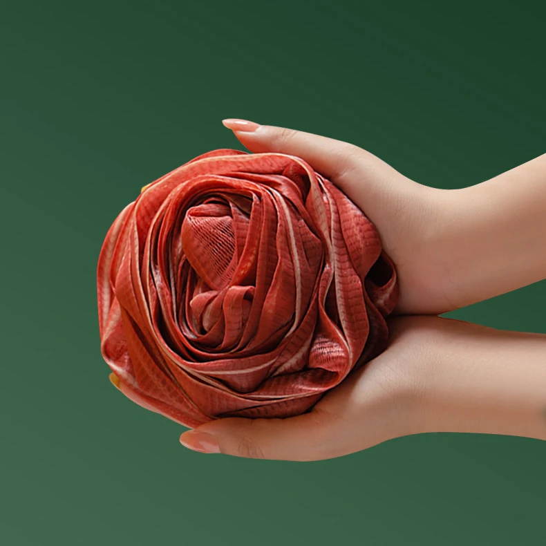 HaoKey Rich Foams Exfoliating Loofah Bath Shower Sponge Soft PE Mesh Body Wash Scrubber Exfoliator Bath Ball