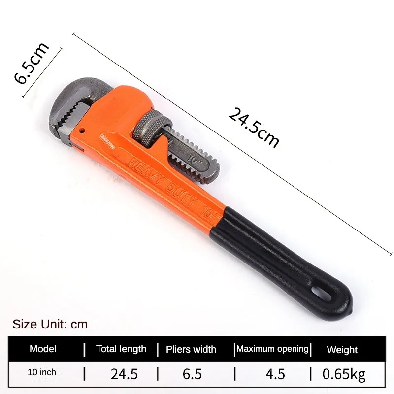 Hot Sale Wholesale Adjustable Straight Plumbing Wrench Tool Steel Water Spanner American Type Pipe Wrench