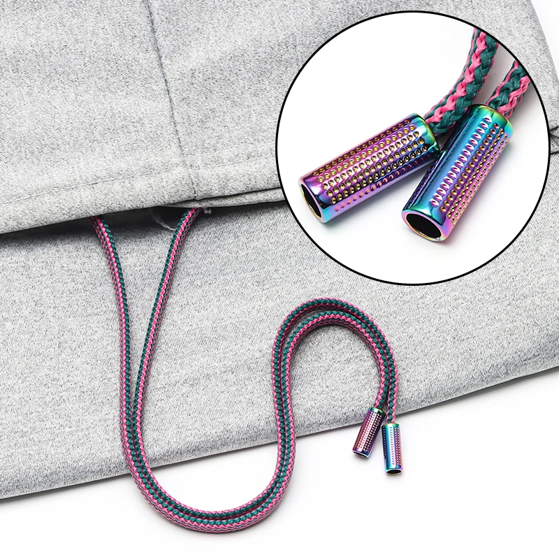Custom Metal Aglet Drawcord Shoelace Tip for Drawcord String Drawstring For Pants Garments Sweatpants