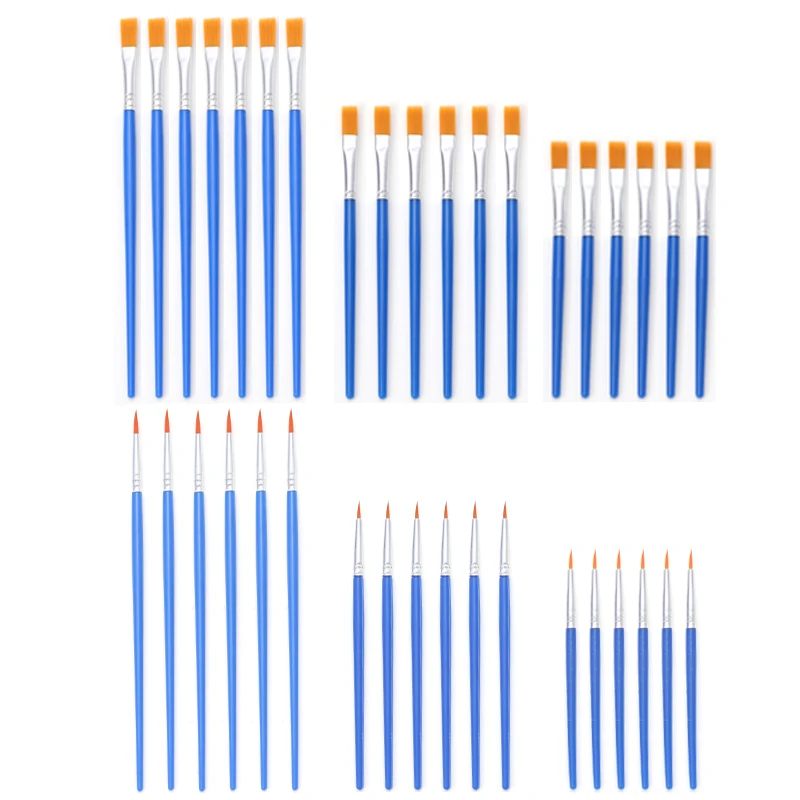 Boyi Xuan Assorted Sizes Nylon Acrylic Painting Brush Cheap Paint Brushes for Artist and Kids Diy Drawing