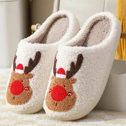2023 Christmas Indoor Gifts Slipper for Women Men Indoor Outdoor Platform Winter White Fluffy Slipper