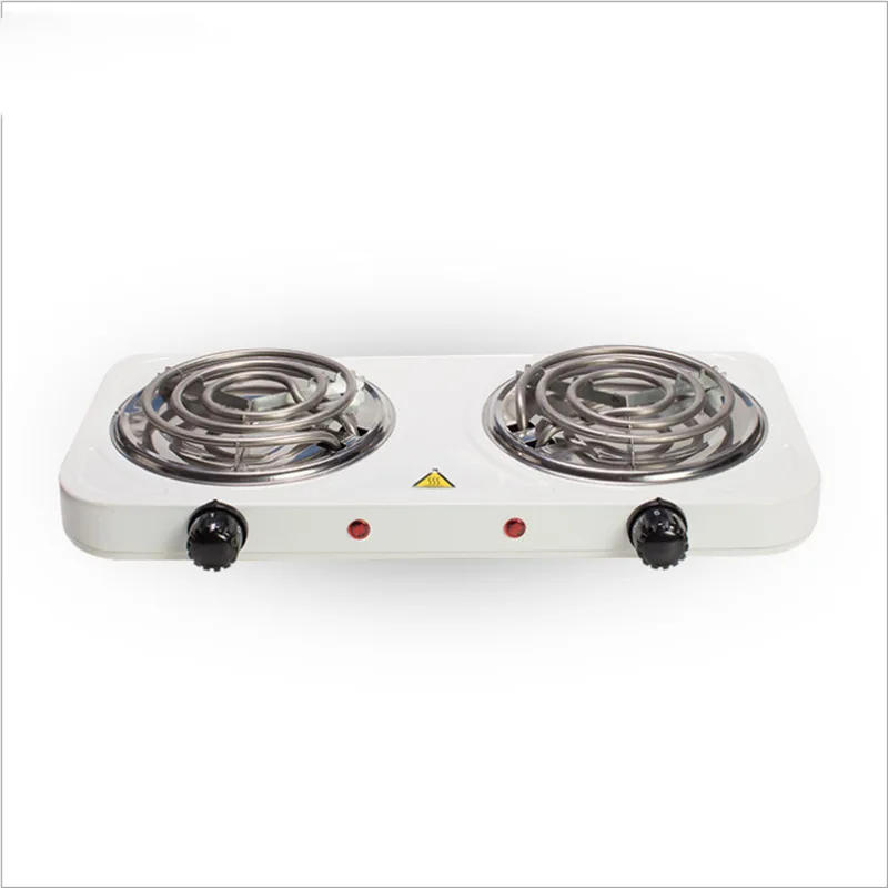Mini Double Electric Hot Plate Stove Household Cooking Furnace Thermostat Hot Milk Cooker Travel Hot Plate 2000W