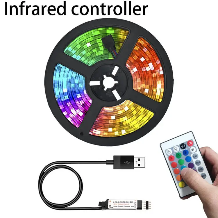 Светодиодная лента RGB 5 м Ip20 Ip65 с пультом ДУ