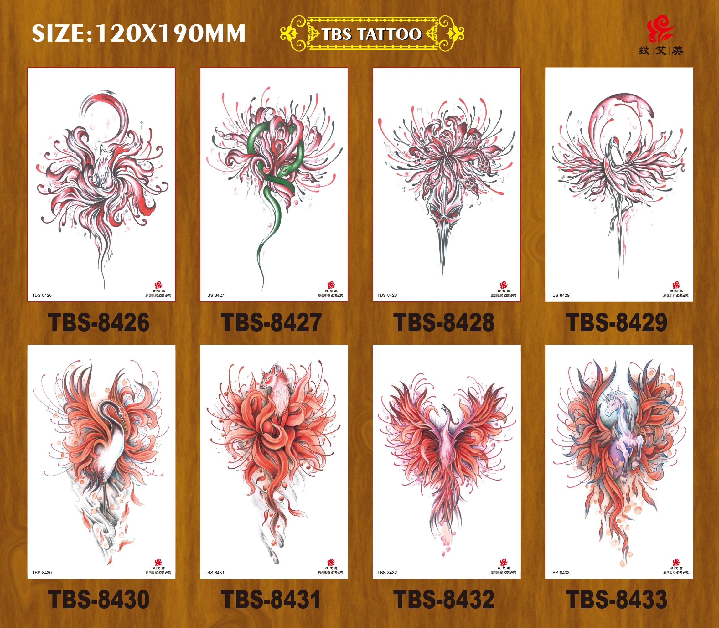 Wholesale Halloween Temporary Tattoos Half Arm Henna Tattoo Waterproof For Women Tiger Tattoos Temporary Custom Sticker