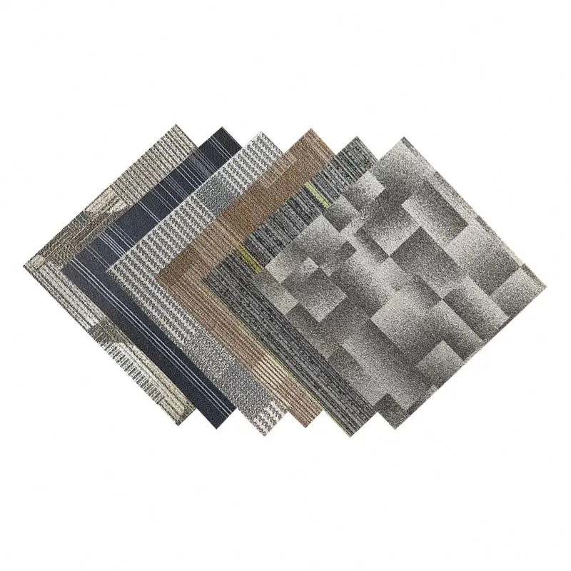 
Commercial Usage Office hotel Decorative pattern 50x50 PVC Floor 100% pp Carpet Tile 