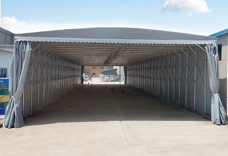 Outdoor installation mobile awning activity canopy Large warehouse push-pull shed retractable awning basketball court awning