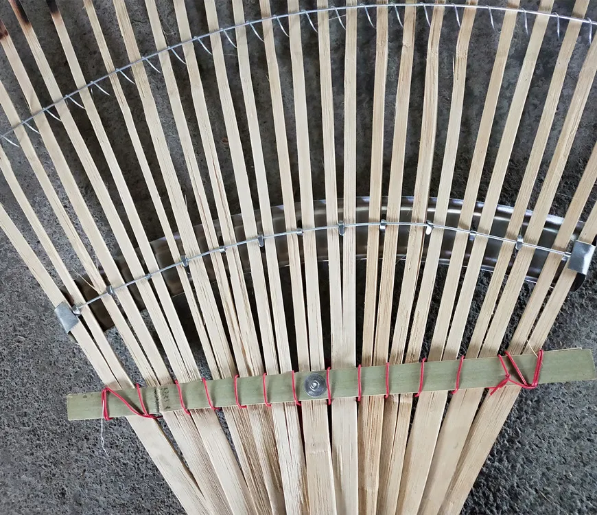 26 Teeth Bamboo Rake Lawn rake steel frame Wooden handle