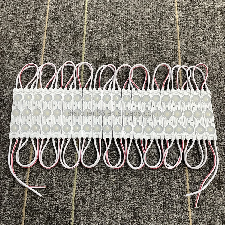 6011-D Waterproof Outdoor 3 LED light module with lens 1.2w Cold White mini smd 2835 injection led module