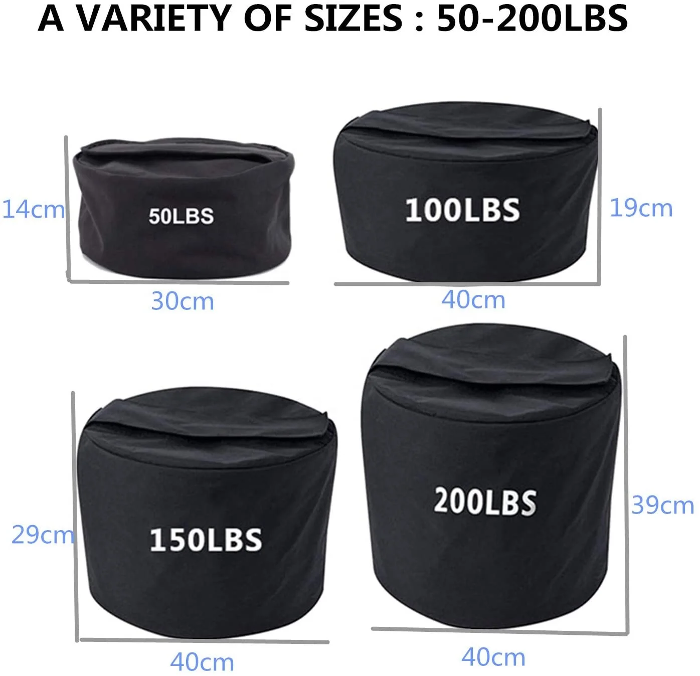 1000D High quality workout Strong nylon Sandbag for Training Fitness Weightlifting dumbells
