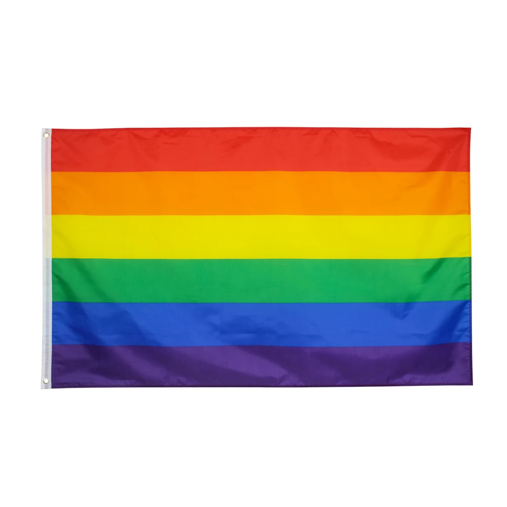 
90x150cm homosexual Philadelphia Philly LGBT Gay Pride Rainbow Flag 3x5Ft For Decoration 
