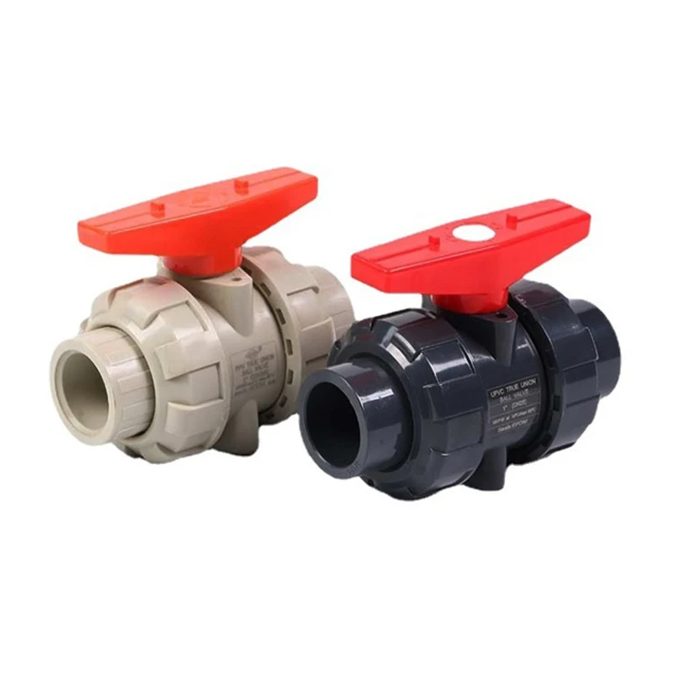 Cheap in stock 2/2 ways normal closed internal thread floating pvc ball valve