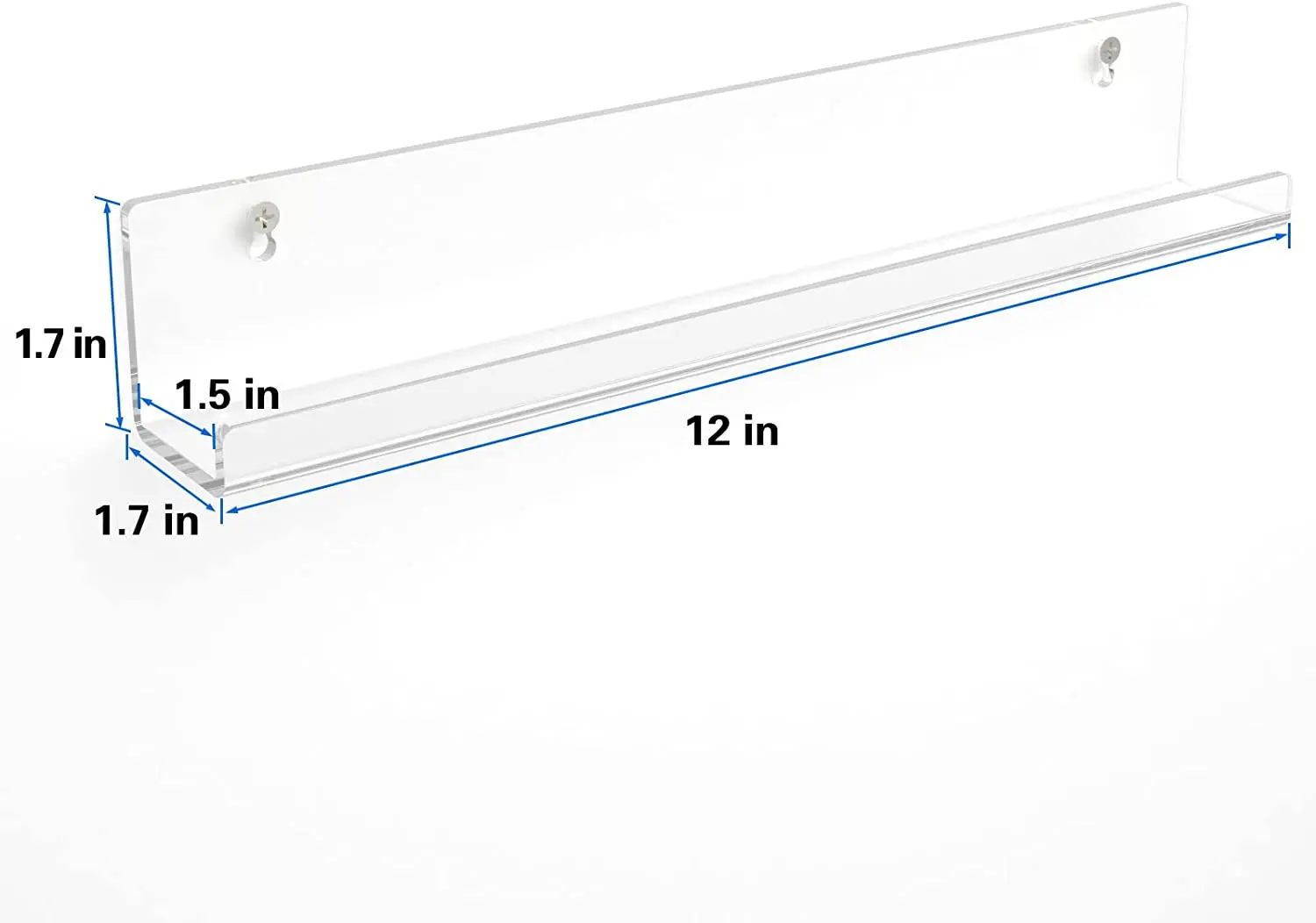 Yakaly Vinyl Record Wall Mount 12 Inch Clear Acrylic Album Record Holder Vinyl Record Display Shelf for Daily LP Listening