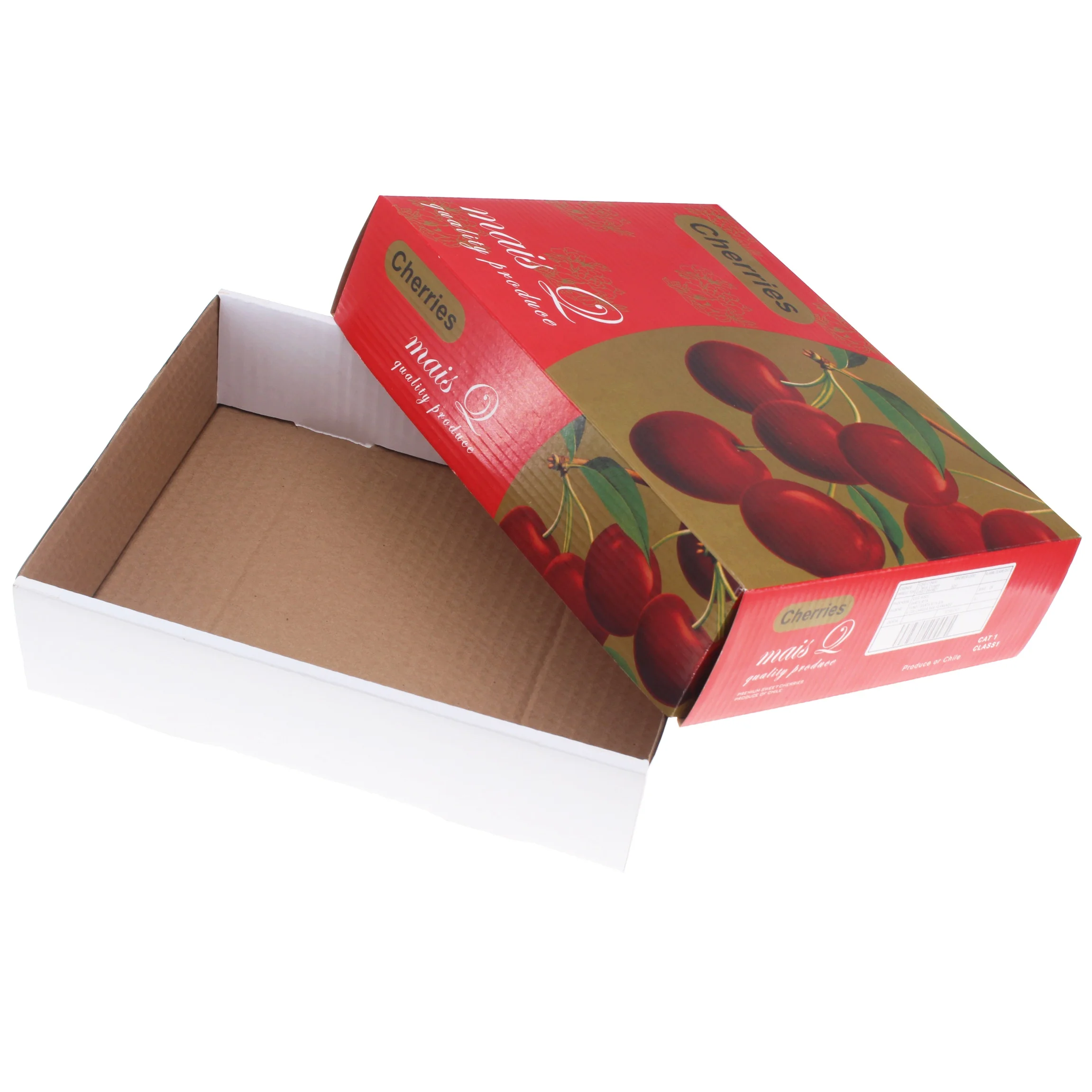 High Quality Luxury Rigid Corrugated Strong B-Flute Fresh Fruit Vegetable Cardboard Box