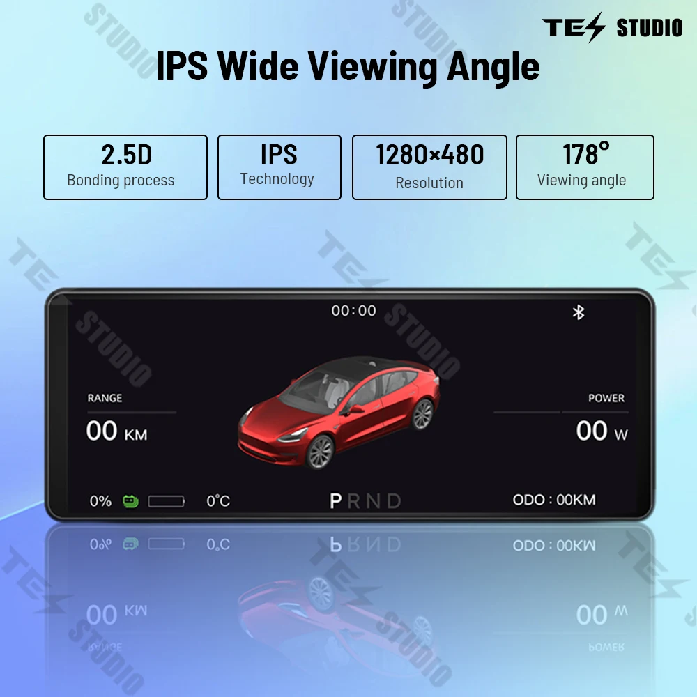 6.86 inch support OTA  Wireless Carplay Touch Instrument Cluster front HUD Display for Tesla Model 3 Highland With Front Camera