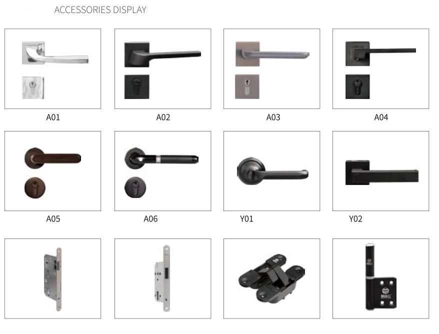 Modern flush design narrow frame laminated wooden door for houses