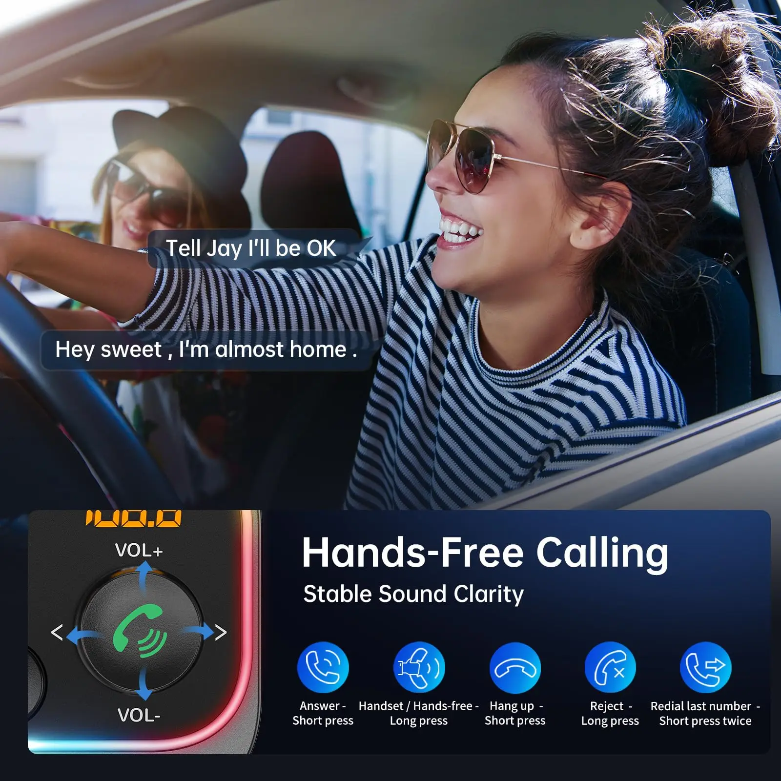C79 Wireless Car Radio Receiver 54W Fast Charging PD36W QC3.0 Dual Mics HiFi Bass Sound Bluetooth 5.3 FM Transmitter Car Adapter