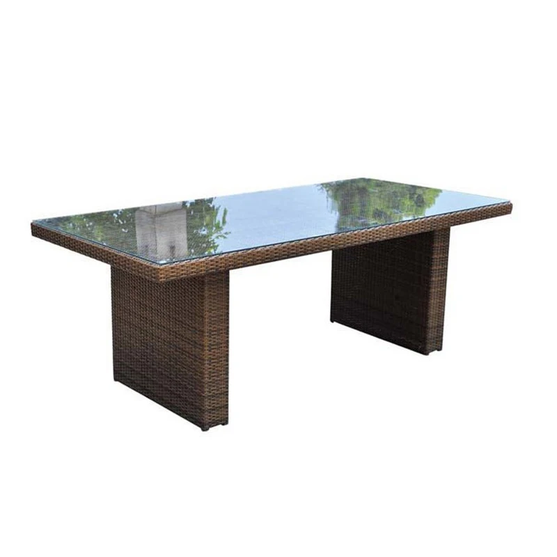 rattan metal and glass garden furniture outdoor for dinning