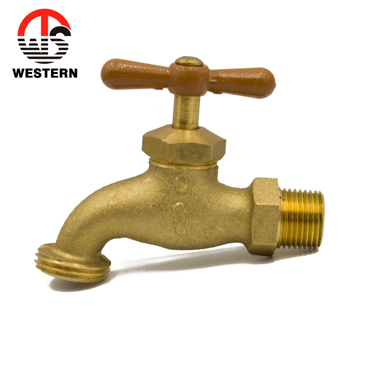 Высококачественный литой садовый глубокий латунный шланг, кран для воды с Т-образной ручкой