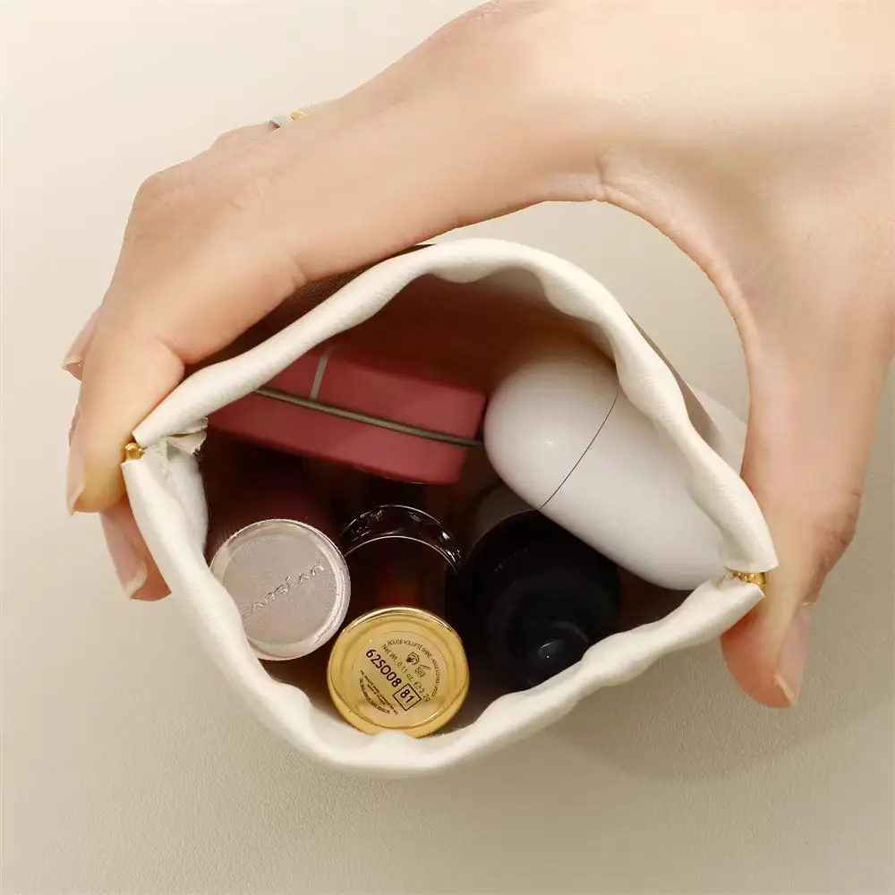 2024 New Style Pu Leather Sunglasses pouch Gift Jewelry Bag With Magnet Flap Small Leather Ring Earring Pouch