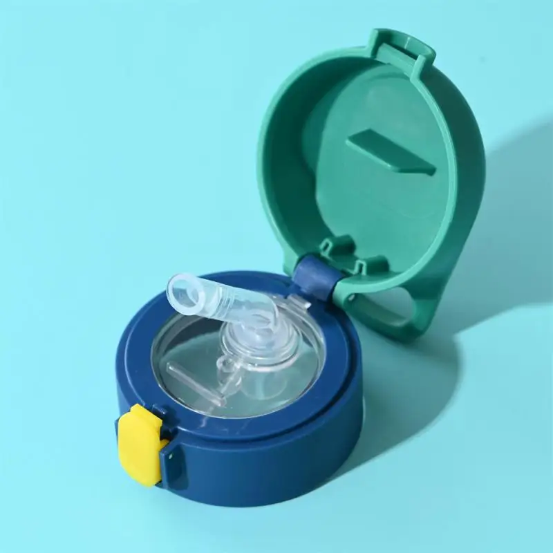 Kids Stainless Steel Straw Thermos Mug With Case Cartoon Leak-Proof Vacuum Flask Children Thermal Water Bottle Thermocup